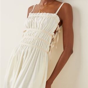 Cult Gaia Cream Strapless Dress